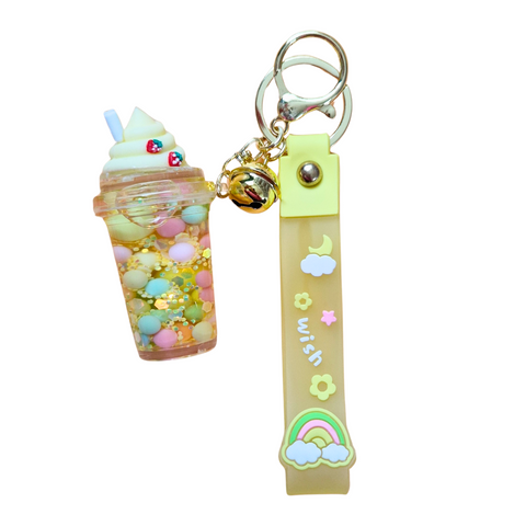 Snow Top Keychain with Moving Liquid and Glitters - Fun and Colorful Gift for Kids and Adults