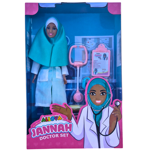 Doctor Set - Jannah Doll, Muslim female doctor gift set for children | Islamic Toy