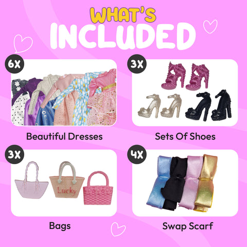 11.5 inch doll dresses and accessories with hijab - islamic toys