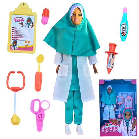 Muslim dolls - Doctor set with hijab